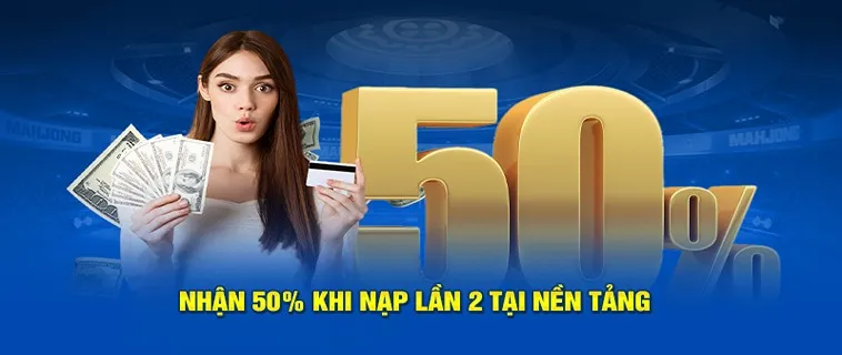 Khuyến Mãi Nạp Lần 2 Tặng 50% DV88: Cơ Hội Tăng Vốn Cá Cược Hấp Dẫn 2025 2 Khuyến Mãi Nạp Lần 2 Tặng 50% DV88: Cơ Hội Tăng Vốn Cá Cược Hấp Dẫn 2025